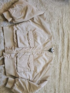 Only Women's Light Beige Bomber Jacket